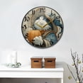 thumbnail image 3 of WOBOGO Wizard Cat Acrylic Wall Clock Battery Operated 9.5in Silent No Tick Bedroom Living Room Office Classroom Decoration, 3 of 10
