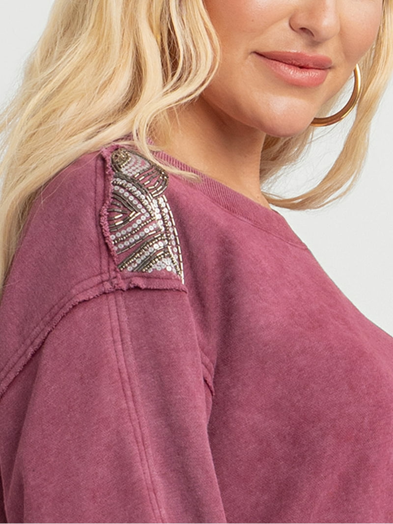 Jessica Simpson Women's Khissa Crew Neck Pullover, Sizes XS-XL