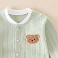 thumbnail image 5 of Curenmufel Newborn Boy Clothes Fall Infant Baby Boys Girls Season Jumpsuit Romper Playsuit Sweatshirt (Green,3-6 Months), 5 of 9