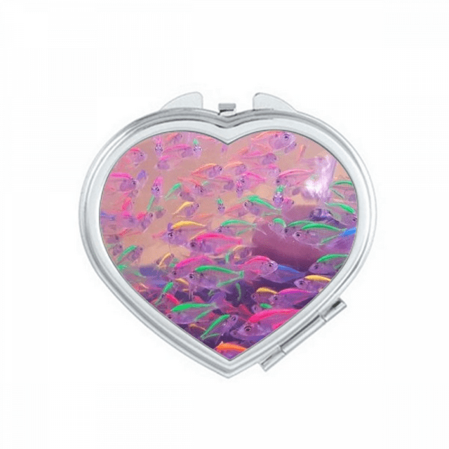 Ocean Fish Science Nature Picture Mirror Travel Magnification Portable Handheld Pocket Makeup