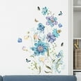 thumbnail image 1 of Adhesivo de pared,Pegatina de pared con diseño de mariposa y flores para decoración de paredes del hogar,Póster de arte de pared con calcomanías de pared con diseño floral y mariposas de, 1 of 5
