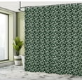 thumbnail image 4 of Ambesonne Floral Shower Curtain, Minimalist Poppy Flowers Art, 69"Wx70"L, Dark Green White and Teal, 4 of 4