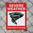 thumbnail image 4 of Severe Weather Shelter In Place Public Safety Aluminum Sign 18 Inch x 12 Inch - 5 Pack, 4 of 8
