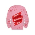 thumbnail image 5 of Women's Valentine's Day Heart Print Sweatshirt Casual Graphic Long Sleeve Tops Crewneck Pullover Blouse, 5 of 5