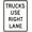 Color 4323, variant on Trucks Use Right Lane Sign Regulatory Traffic Signs Metal Sign Tin Sign 12x16 Inch - Caution Safety Warning Security Signs Indoor & Outdoor Signs for Home, Office, Work