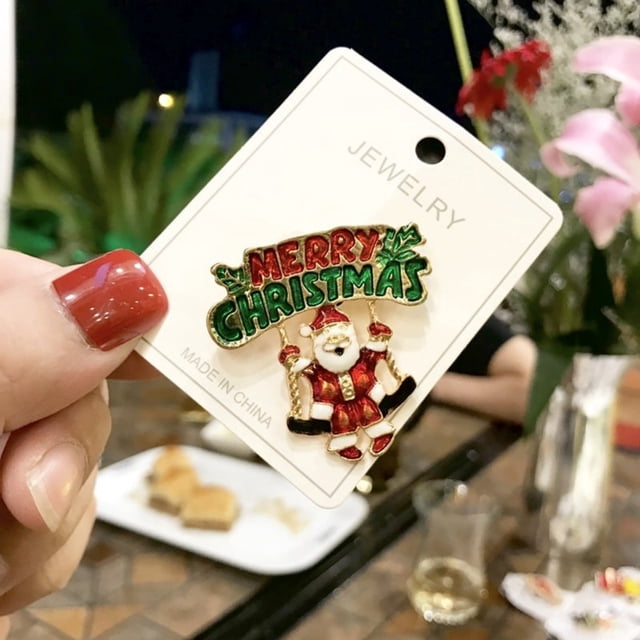 Christmas Brooch Badge Accessories Personalized Christmas Badge