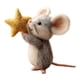 thumbnail image 3 of Ratones hechos a mano con adornos de muñecos de ratón estrella, miniatura navideña creativa para interiores Estilo B, 3 of 8