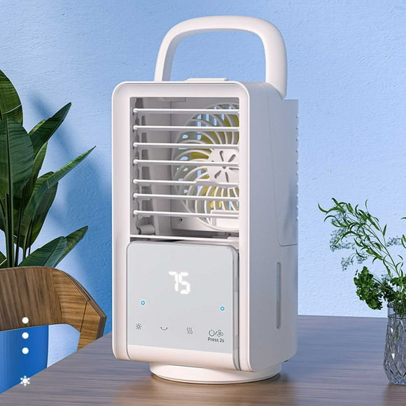 tumgatte Portable Conditioner Fan, 4 In 1 USB Evaporative Cooler 3 Speeds 7 Colors Light, 70°Oscillation Personal Mini Cooler With 700ml Water Tank, Desktop Cool Fan Flash Deal