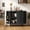 Black, variant on MARNUR Sideboard Buffet Cabinet 40" Storage Cabinet with 2 Sliding Tambour Doors, Adjustable Shelves for Kitchen, Living Room, Hallway, Entryway