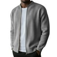 thumbnail image 1 of RXMEKW Cardigan à Manches Courtes, Veste Décontractée pour Hommes avec Fermeture Éclair, 1 of 7