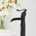 thumbnail image 5 of Oil Rubbed Bronze Bathroom Sink Faucet 1Handle Tall Waterfall Vessel Mixer Drain, 5 of 12