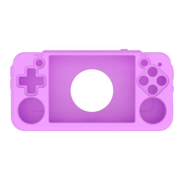 Funda Protectora Silicona Con Cordón para Consola Juegos Portátil RG35XX H() Púrpura