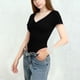 thumbnail image 5 of Camiseta deportiva informal de manga corta con cuello en V de color liso para niños, top de poliéster para niños, 5 of 5