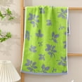 thumbnail image 4 of Btomtd Leaf Pattern Hand Towels for Face and Body, Lint Free Fast Drying Bath Towels, Thickened Absorbent Towels for Daily Facial Cleansing, Size 29" x 13.4", Green-A, 4 of 8