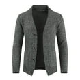 thumbnail image 3 of Gibobby Cárdigan hombre Cárdigan de algodón con botones para hombre, cuello en V, diseño básico, suéter de punto(Gris oscuro,M), 3 of 4