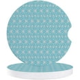 thumbnail image 1 of RYLABLUE Nordic Style Geometric Pattern Teal Green Set of 6 Car Coaster for Drinks, Absorbent Ceramic Stone Coasters Cup Mat with Cork Base for Home Kitchen Room Coffee Table Bar Decor, 1 of 5