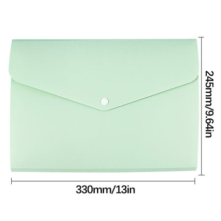 A4 Accordion File Bag with 5 Storage Folders Thickened Multilayer Document Bag Lightweight and Durable A4 Carrier. Green 24.5*33cm