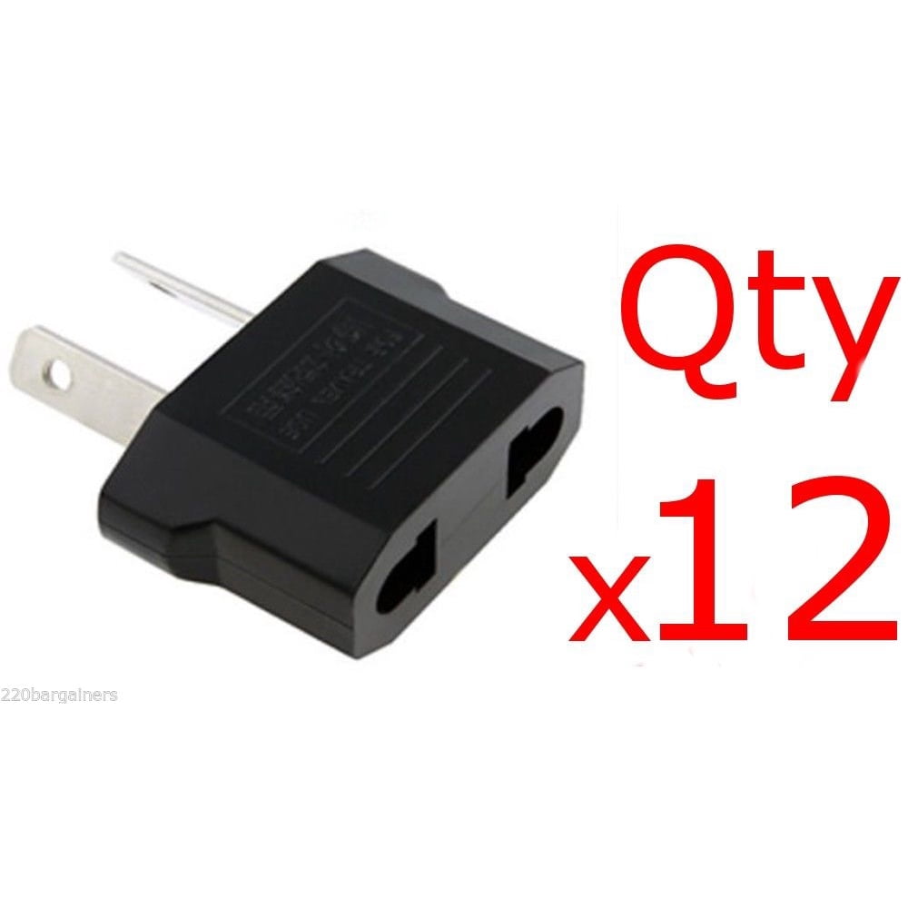12 Pack of Black Australia / New Zealand Plug Adapters Change USPlug