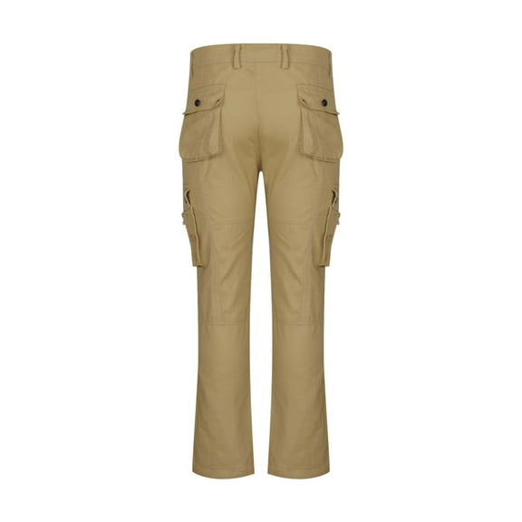 Tungbrin Mens Cotton Cargo Pants 2025 Fashion Multi Pockets Slim Straight Leg Pants Outdoor Hiking Fitness Trousers