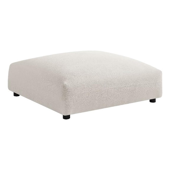 Pemberly Row Contemporary Wood Modular Square Ottoman in Light Gray