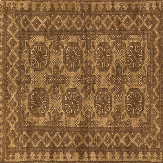 Ahgly Company Indoor Square Southwestern Brown Country Area Rugs, 7' Square
