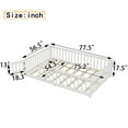 thumbnail image 4 of Jopath Full Size Floor Bed Frame,Montessori Bed with Guardrails and Door,with Slatted Base,for Kids,Boys,Girls,White, 4 of 9
