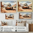 thumbnail image 4 of Designart "The Gulf War Desert A Tanks Dominance" Military Floater Framed Canvas Print, 4 of 7