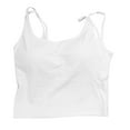thumbnail image 4 of Built In Bra Tank Tops for Women Sleeveless Comfy Classic Built In Padded Bra Adjustable Spaghetti Strap Basic Running Yoga Vests, 4 of 4