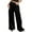 Black, variant on Hyknon Wide Leg Pants Woman 2024 Casual Solid Color Loose Fitting Elastic waist Pants Loose Plus Size Running Sports Pants with Pockets