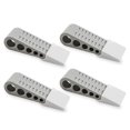 thumbnail image 1 of Tope de puerta, paquete de 4 (1,2" de alto) - Soportes adicionales - Cuña de goma para tope de puerta de alta resistencia de primera calidad con soporte decorativo - Ideal para huecos de puerta grande, 1 of 5