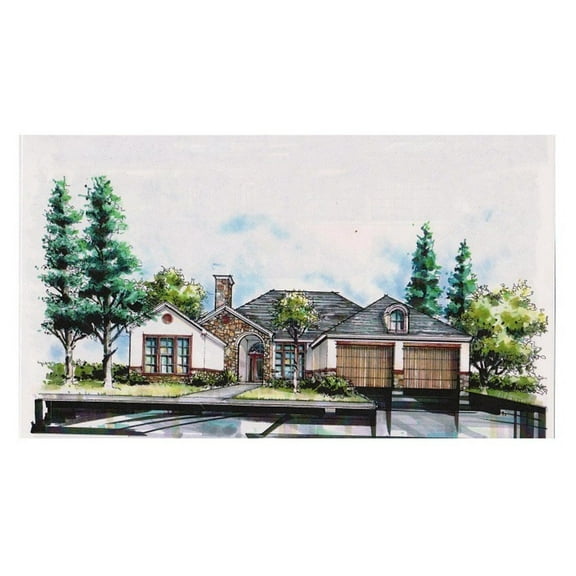 015-1244: Luxury Ranch 5 Bed, 5 Bath Luxury Home Plan, 4815 Sq Ft: Full Blueprints with License to Build by Home Plan Marketplace - Lesuto