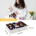 thumbnail image 5 of Easter PU Leather Necklace Holder with Removable Compartment, Portable Decorative Box Jewelry Boxes Necklace Organizer, 5 of 6
