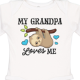 thumbnail image 4 of Inktastic My Grandpa Loves Me with Sloth and Hearts Boys or Girls Long Sleeve Baby Bodysuit, 4 of 5