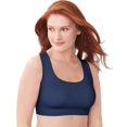 thumbnail image 1 of Bali Womens Comfort Revolution EasyLite Seamless Wirefree Bra, 2XL, In The Navy, 1 of 1