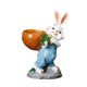 thumbnail image 1 of Estatua de conejo de Pascua, maceta, escultura decorativa de animal, hecha a mano, linda flor Blanco, 1 of 9