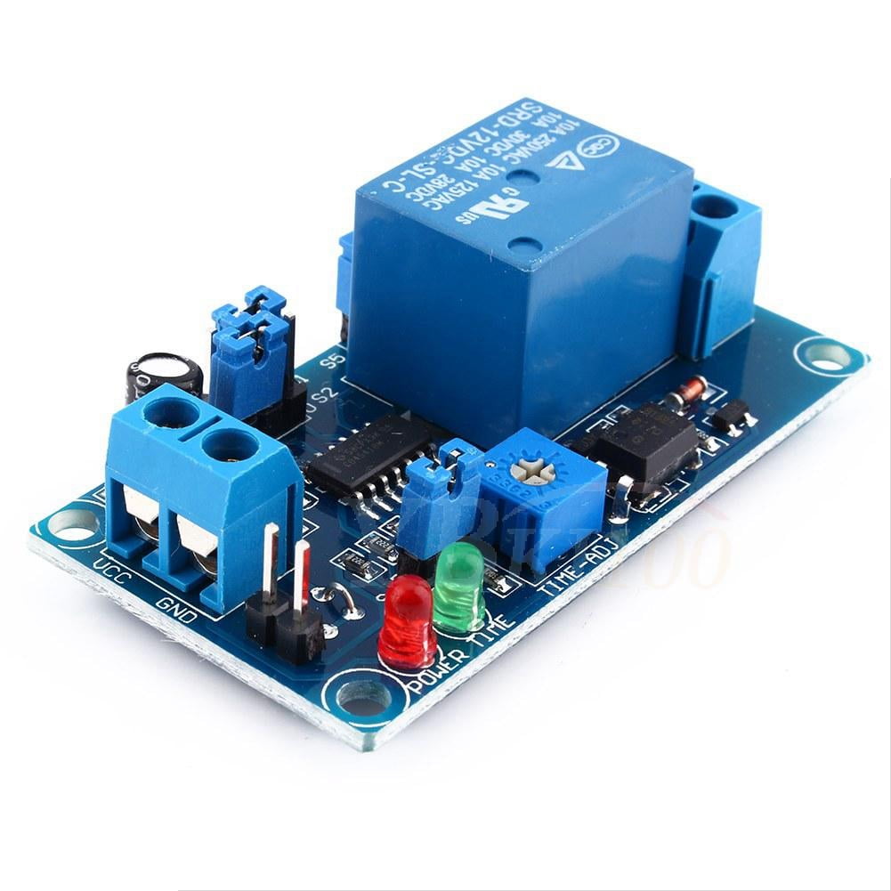 Delay Circuit Module, 12V Relay Module, Adjustment Trigger Practical With  Timer Durable Normally Open For 30V 10A Dc 48Ma 5.5x3Cm 12V DC