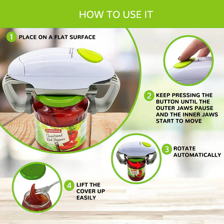 Electric Jar Opener for Weak Hands/Seniors with Arthritis Kitchen Gadget  One Touch Automatic – Slicier