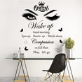thumbnail image 2 of Inspirational Quotes Wall Decals Vinly Beauty Eyes Eyelash Wall Sticker Motivational Phrase Wall Decal Removable Positive Lettering Saying Sticker for Women Girls Bedroom Living Room Bathroom Decor, 2 of 7