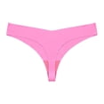 thumbnail image 1 of Zhuge Braguitas de mujer sin costuras, bragas sexys de encaje estilo hipster, tanga, ropa interior para mujer, 3 piezas (rojo fluorescente, L), 1 of 2