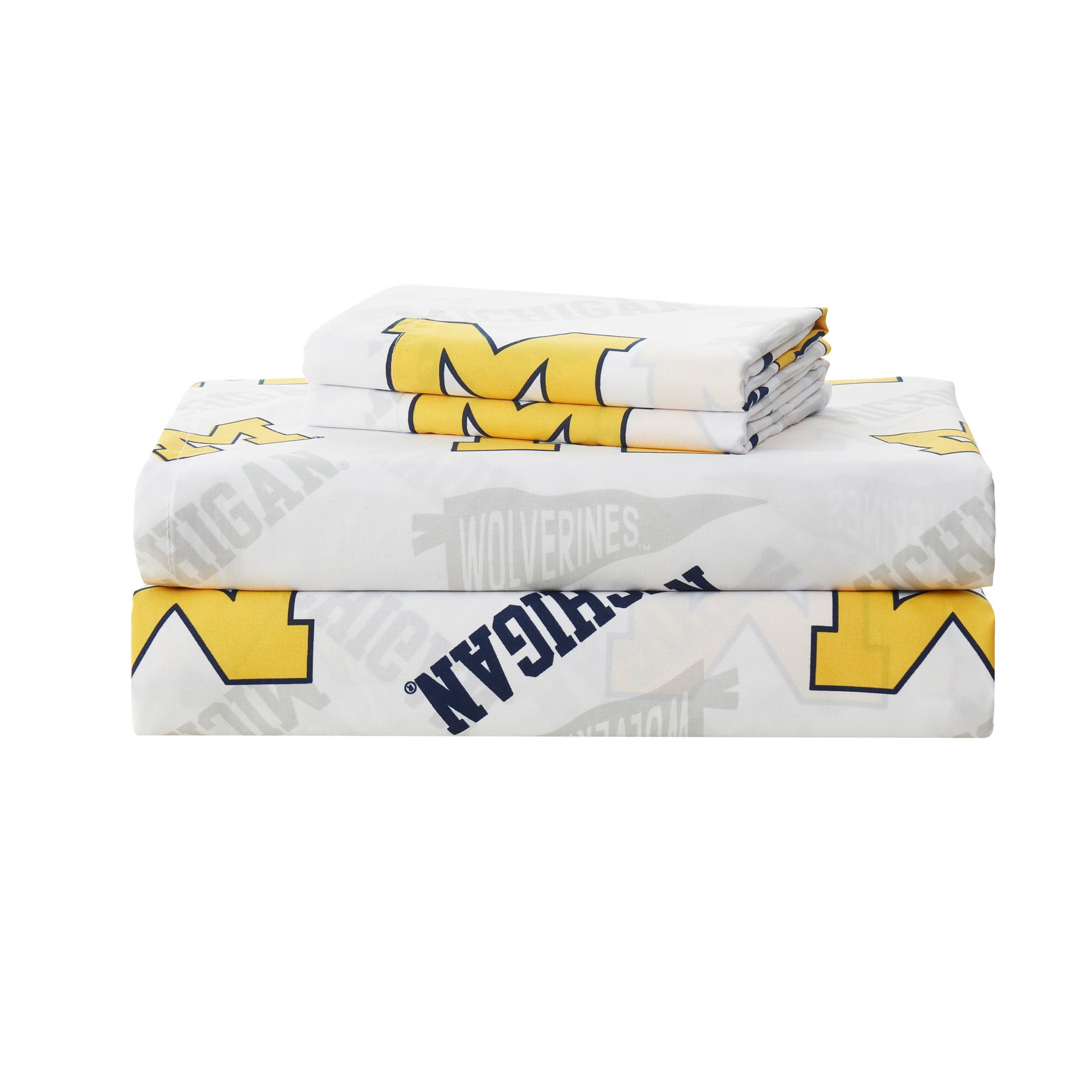 NCAA Officially Licensed Michigan Wolverines Microfiber Bed Sheet Set - Queen