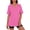 Pink, variant on Casual Women T Shirts Short Sleeve Summer Tops Loose Fit V Neck Shirts Basic Tees Gym Workout Clothes