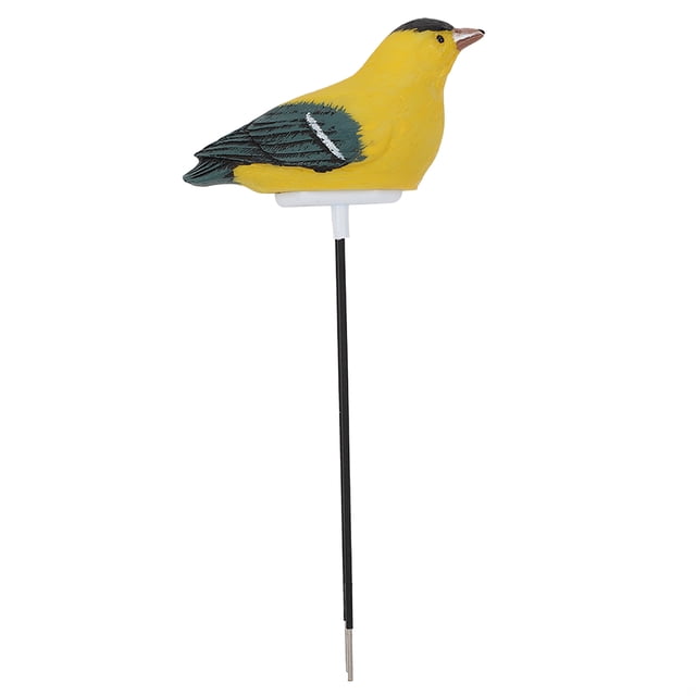 M Buder Medidor de Humedad del Suelo con Forma de Pájaro, Sensor de Alarma de Riego Automático para Plantas de Jardín, Higrómetro Analógico para Interiores y Exteriores, Color Amarillo (17.5 cm)