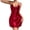 Red, variant on Gpaecead Women's Silk Pajamas Sets Lace Camisole Dress Set Satin Camisole Set Lounge Underwear XL Black