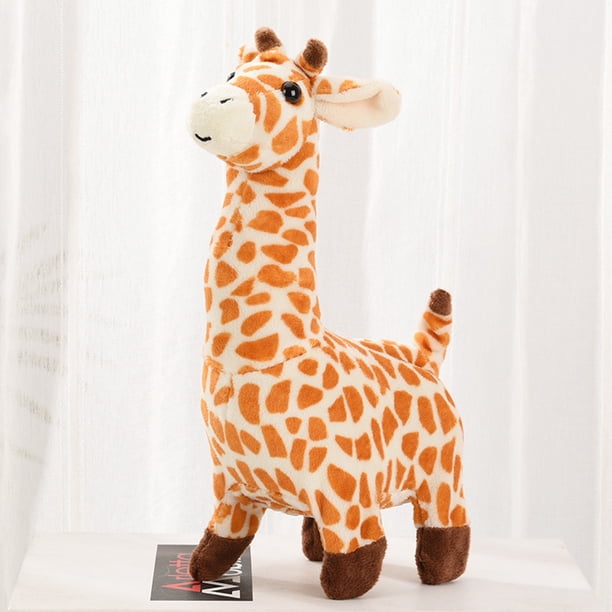 Juguete de jirafa de lujosa con sonidos y movimientos musicales relleno jirafa peluche animal juguetes para bebés regalos de cumpleaños para niños pequeños