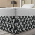 thumbnail image 1 of Floral Bed Skirt, Flourishing Victorian Poppies Silhouettes in Greyscale Tones, Elastic Bedskirt Dust Ruffle Wrap Around for Bedding Decor, 4 Sizes, Dark Grey Pale Taupe, by Ambesonne, 1 of 2