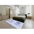 thumbnail image 5 of Ahgly Company Machine Washable Indoor Round Transitional Lavender Blue Area Rugs, 8' Round, 5 of 7