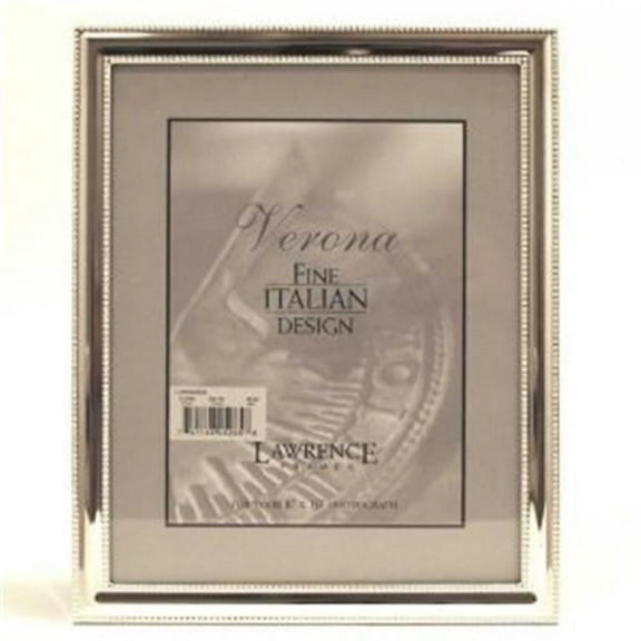 4x6 Metal Picture Frame Silver-Plate with Delicate Beading