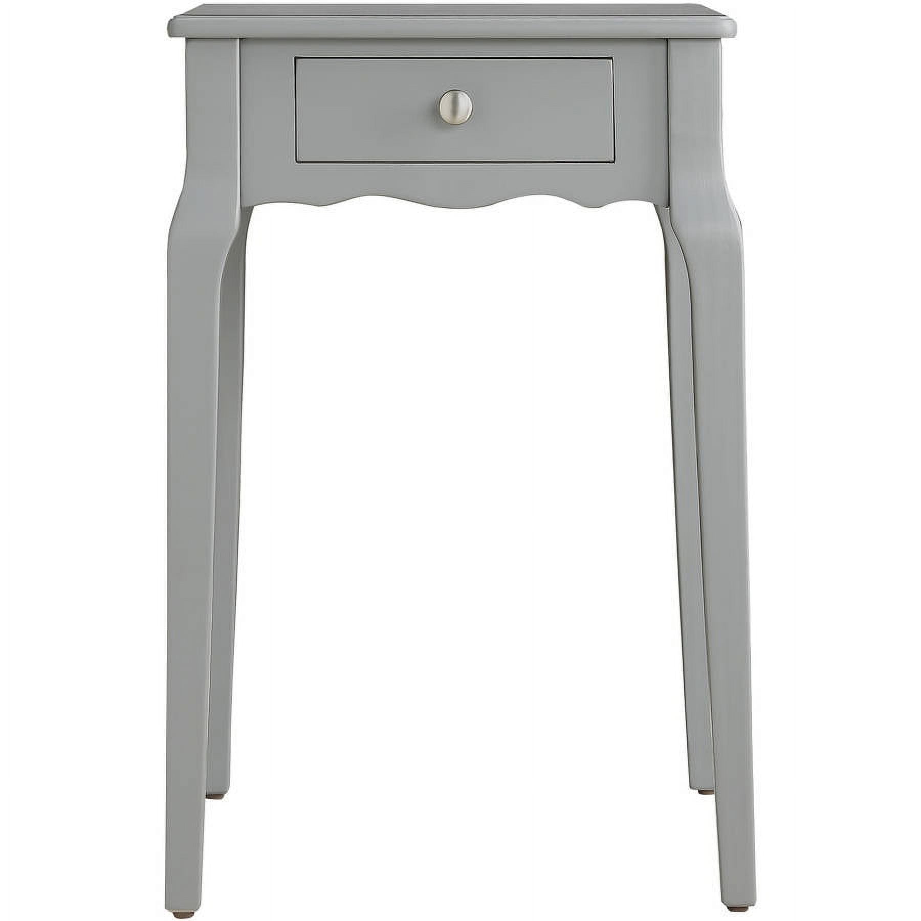Weston Home Catalpa 24" High Wood End Table with Drawer, Espresso