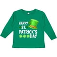 thumbnail image 3 of Inktastic Happy St. Patrick's Day Green Hat and Clovers Boys or Girls Long Sleeve Toddler T-Shirt, 3 of 5