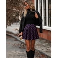 thumbnail image 5 of Zeagoo Women's Skirt Casual Mini Skater Skirt Stretchy High Waist Flared Pleated A Line Basic Versatile Skirt, 5 of 6